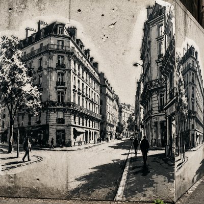 Stencil Art Style Style Transfer Example