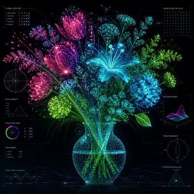bouquet of flowers in a glass vase