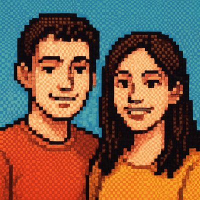 portrait of two people together