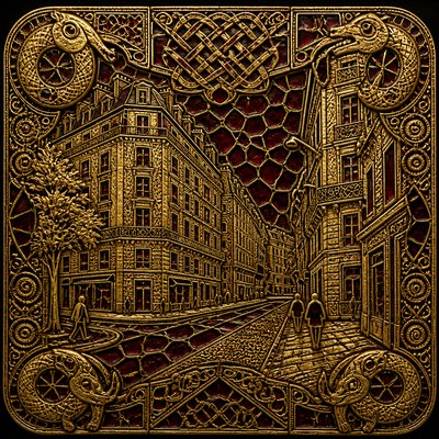 Anglo-Saxon Metalwork Art Style Style Transfer Example