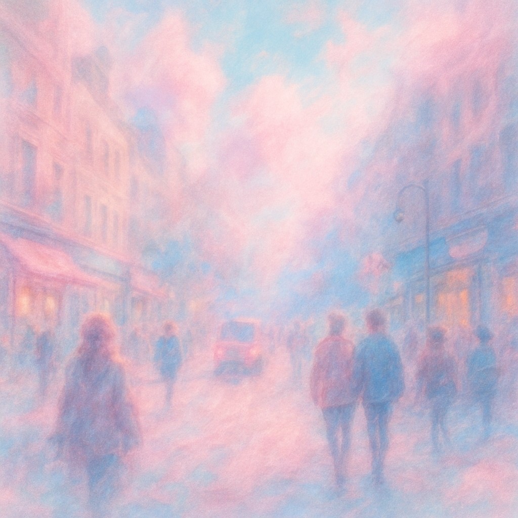 urban street with city activity