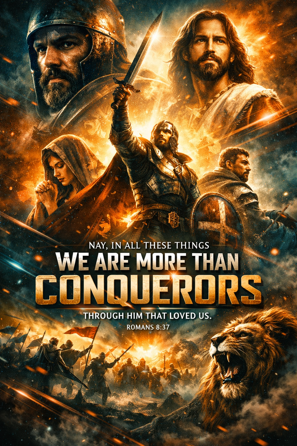 “Nay, in all these things we are more than conquerors through him that loved us.” (Romans 8:37, KJV)