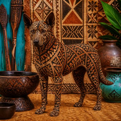 animal standing in natural pose — Fijian Art Style