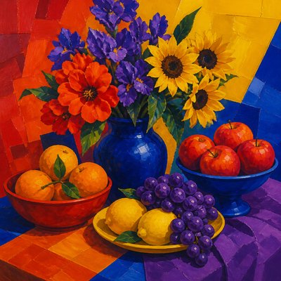 Triadic Colors Art Style 3