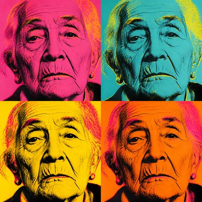 close-up portrait of an elderly person with expressive weathered features