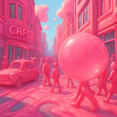 urban street with city activity