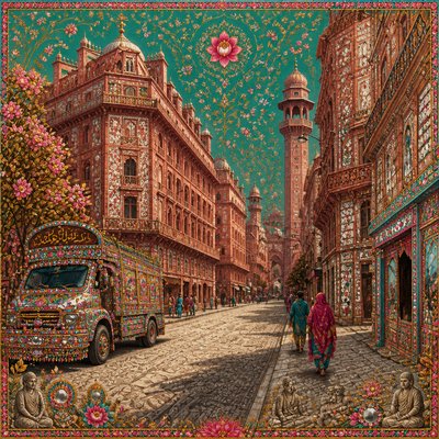 Pakistani Art Style Style Transfer Example