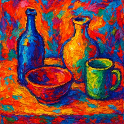 still life with everyday objects