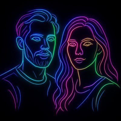 portrait of two people together