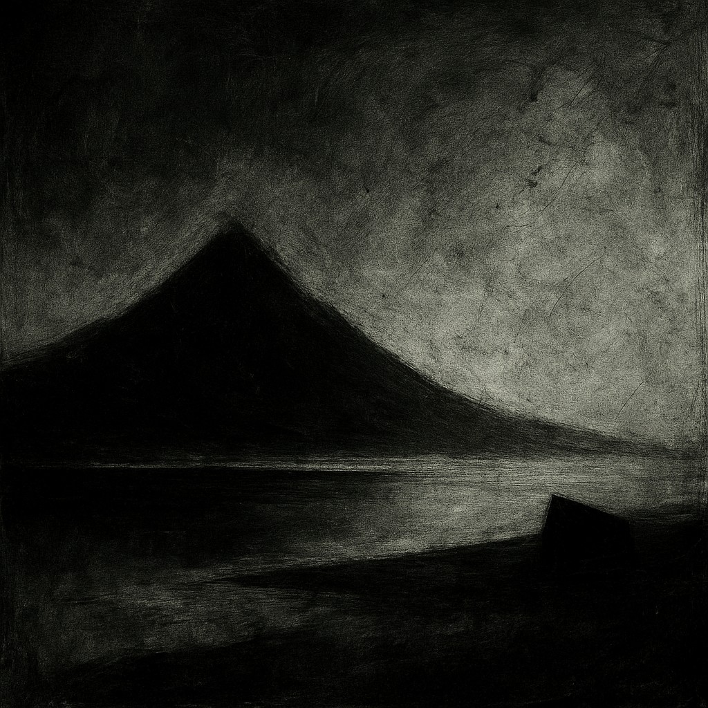 serene landscape with mountains and water