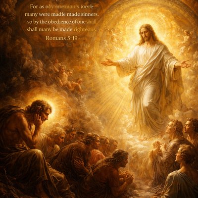 “For as by one man's disobedience many were made sinners, so by the obedience of one shall many be made righteous.” (Romans 5:19, KJV)

