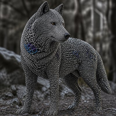 animal standing in natural pose — Chainmail Jewelry Style