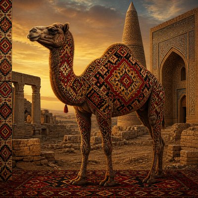 animal standing in natural pose — Turkmen Art Style