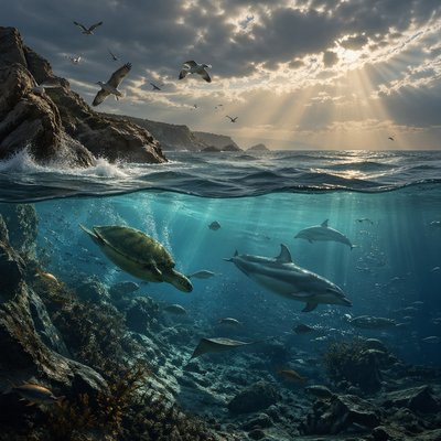 Express without words “And God said, Let the waters bring forth abundantly the moving creature that hath life, and fowl that may fly above the earth in the open firmament of heaven.” (Genesis 1:20, KJV)