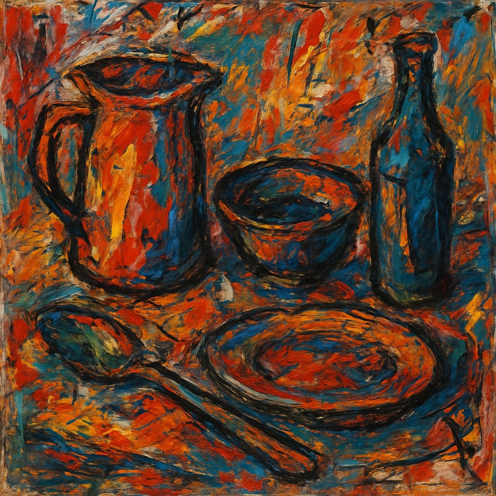 still life with everyday objects