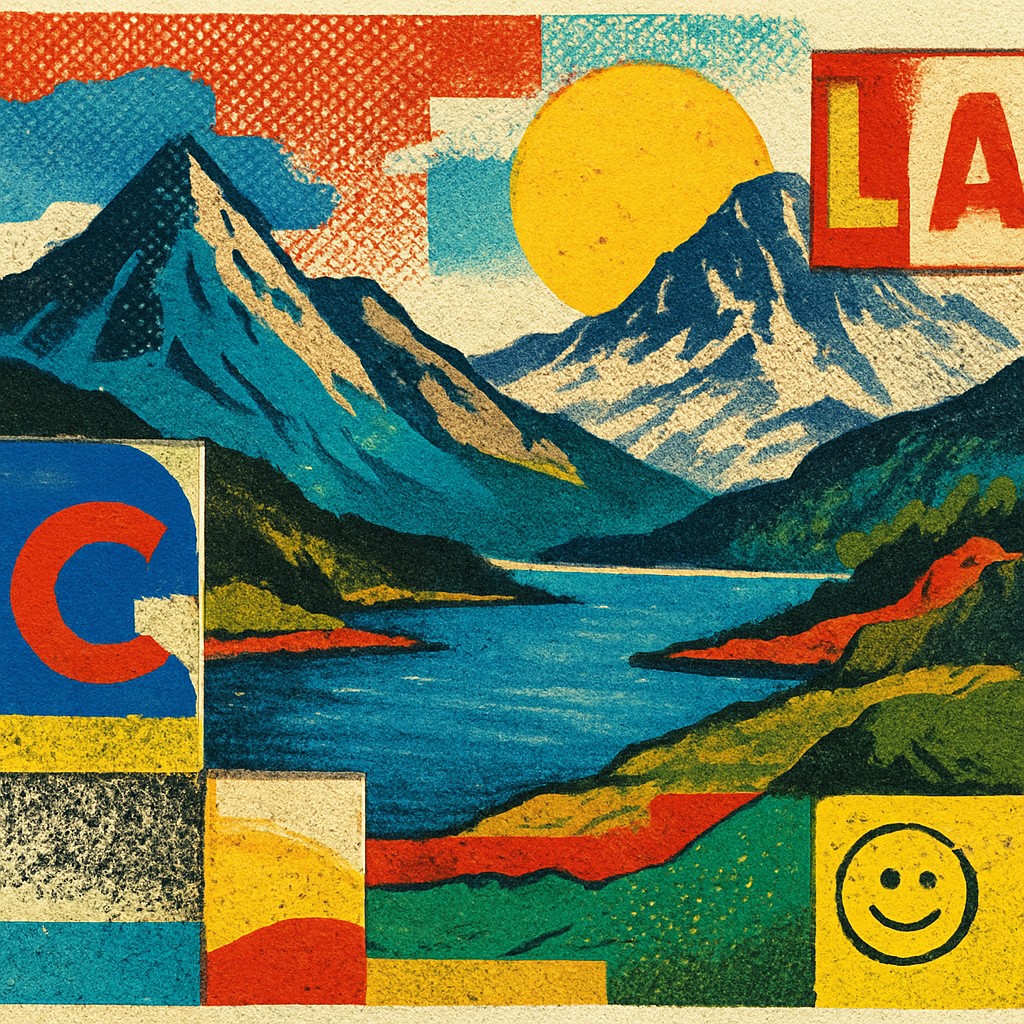 serene landscape with mountains and water