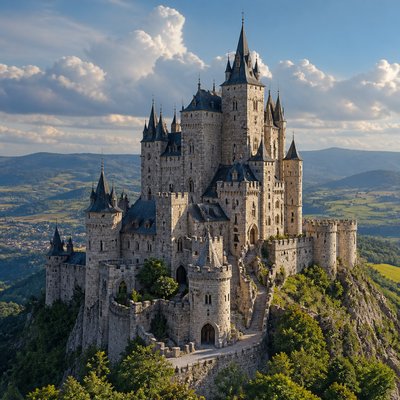 majestic castle on a hilltop