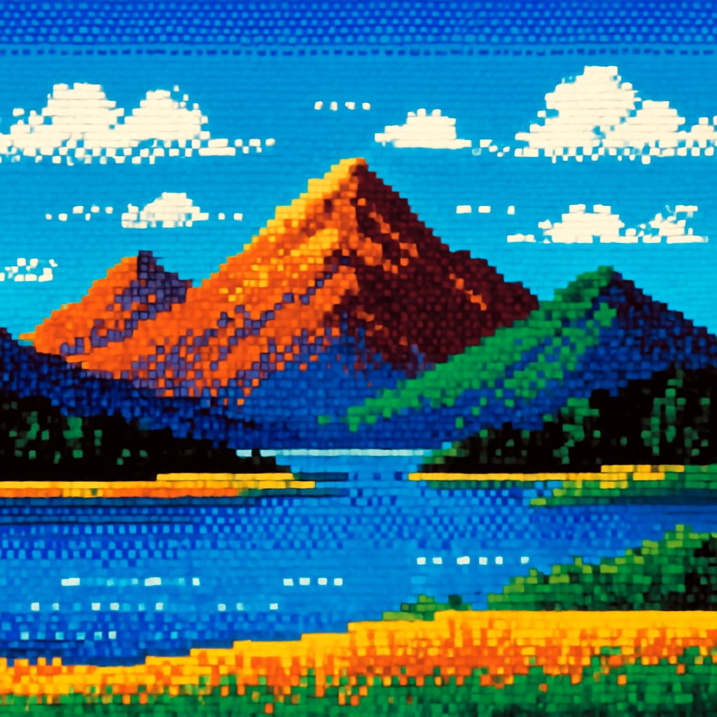 serene landscape with mountains and water