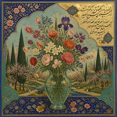bouquet of flowers in a glass vase