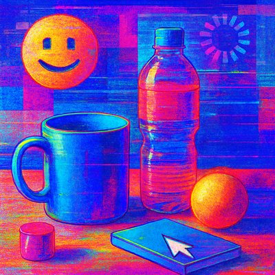 still life with everyday objects