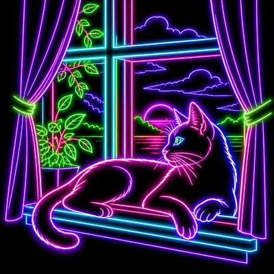 a cat lounging in a sunlit window