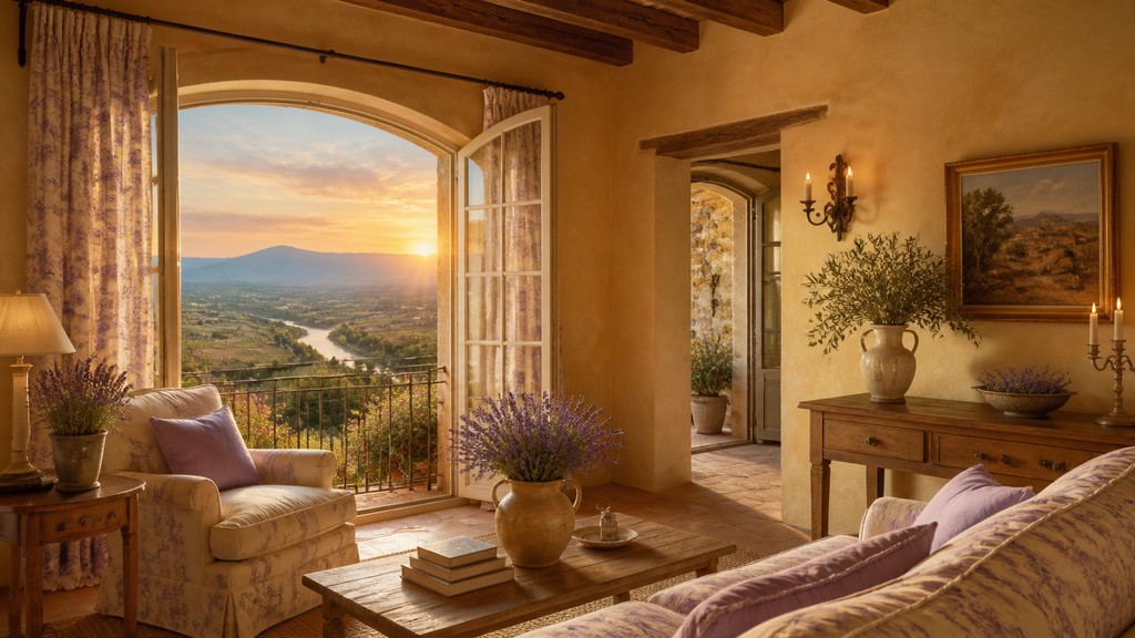 a vast valley with a river winding toward distant mountains at sunrise, no people, no text