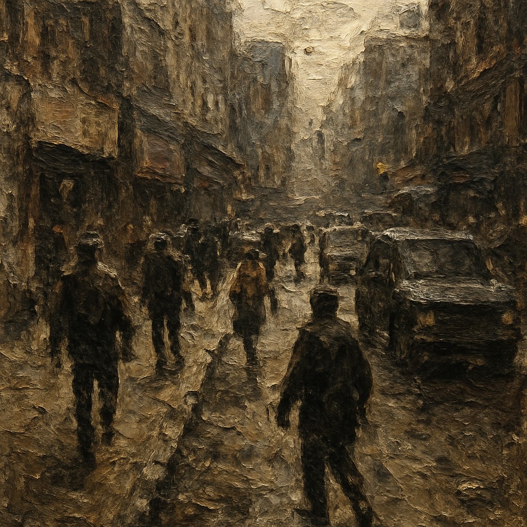 urban street with city activity