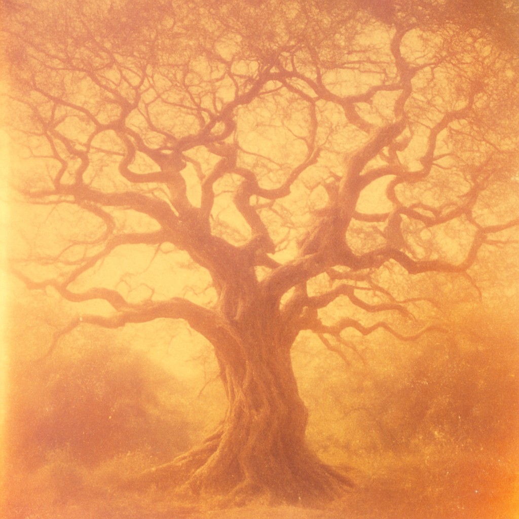 ancient tree with twisted branches