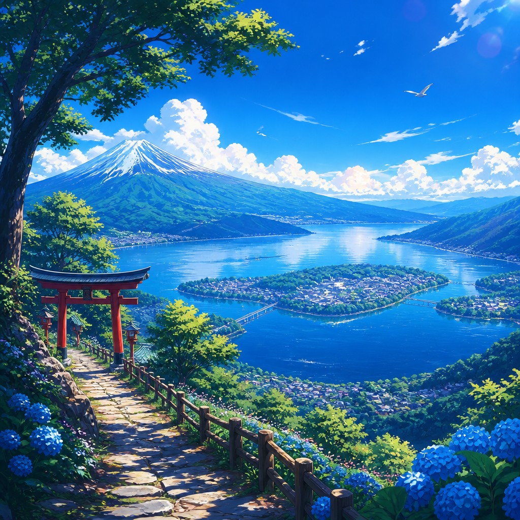 wide landscape with natural scenery — Anime Art Style