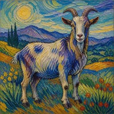 animal standing in natural pose — Post-Impressionism Art Style