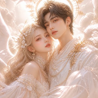 portrait of two people together