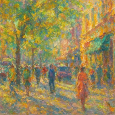urban street with city activity