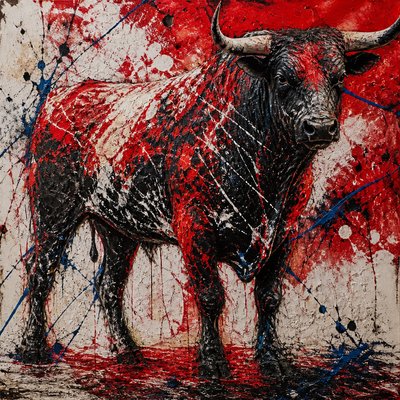 animal standing in natural pose — Gutai Art Style