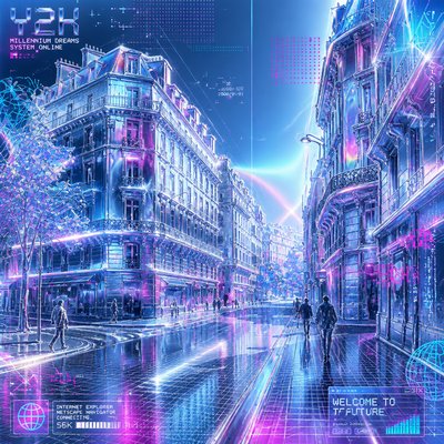 Cyber Y2K Aesthetic Style Transfer Example