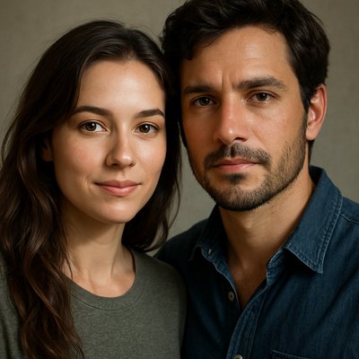 portrait of two people together
