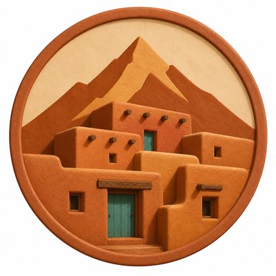 an emblem of a mountain peak inside a circle, simple bold shapes on a plain background, no text or lettering