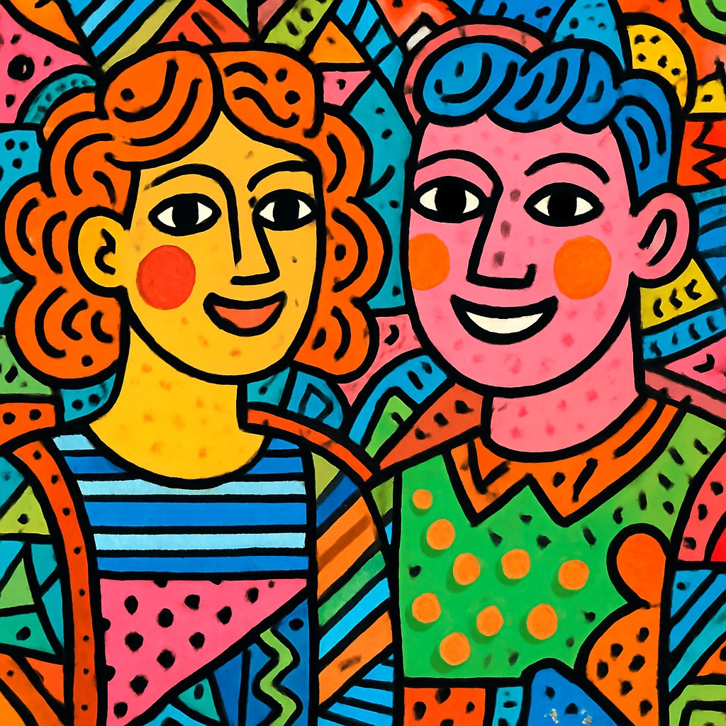 portrait of two people together