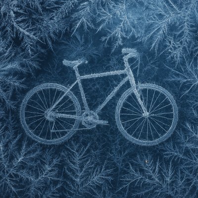 bicyle resting against a wall