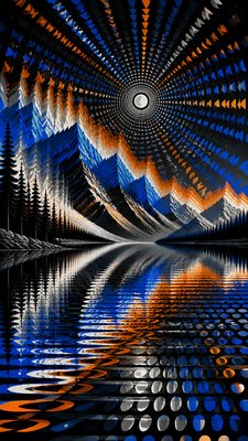 a tranquil mountain lake beneath a starry night sky, no people, no text