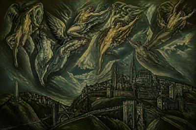 El Greco ignudi angels floating 