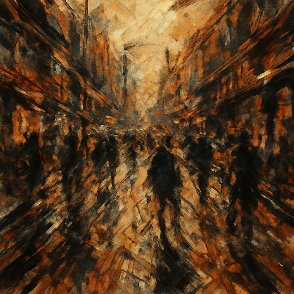 urban street with city activity