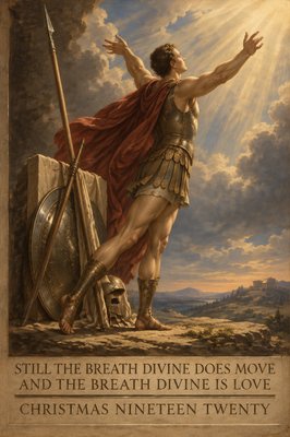 a painting of a man with a sword and armor