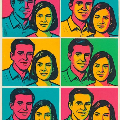 portrait of two people together