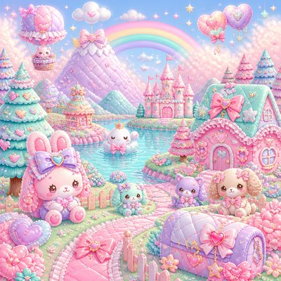 wide landscape with natural scenery — Kawaii Fashion Style