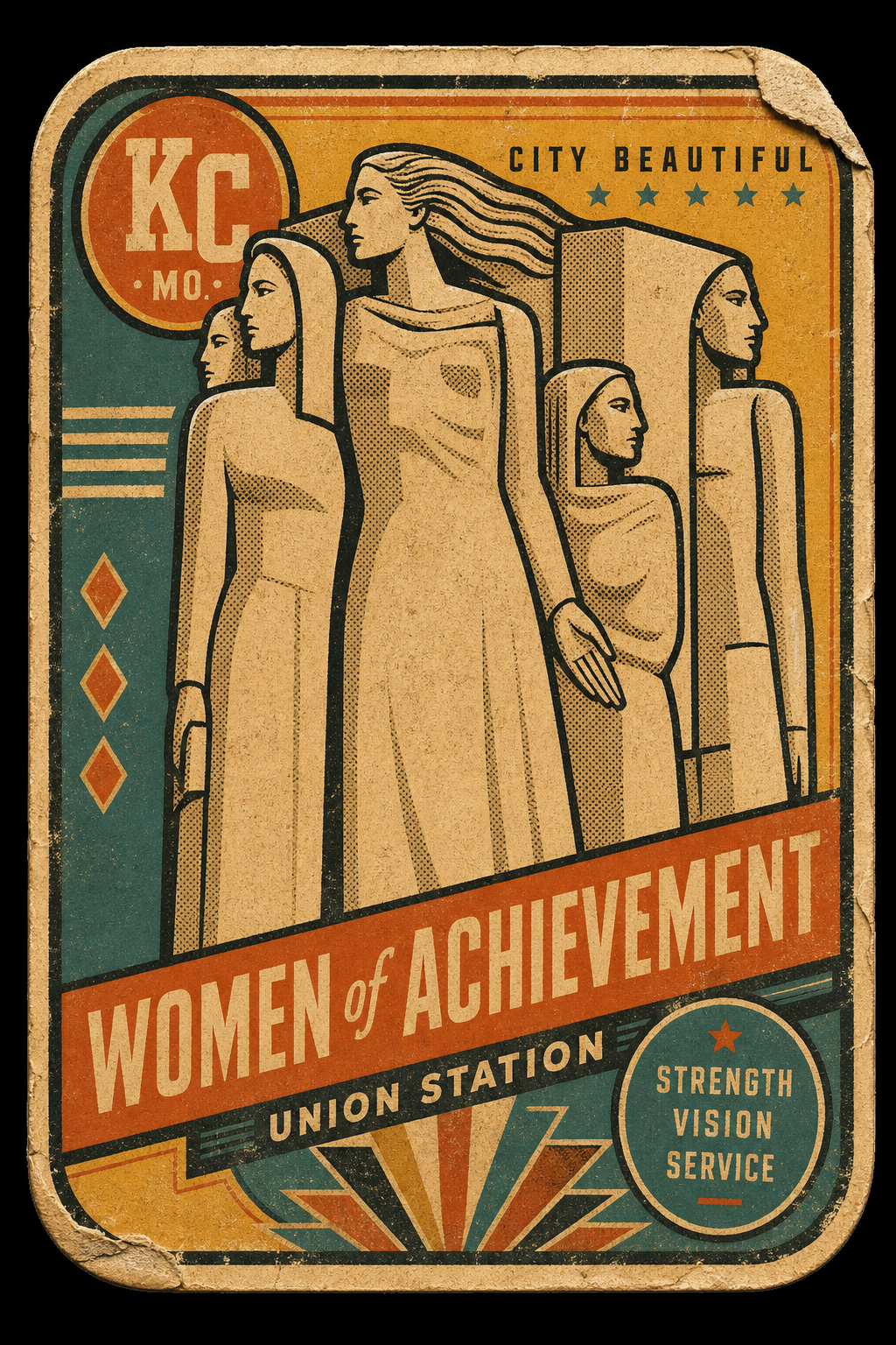 a vintage poster advertising women of achievement