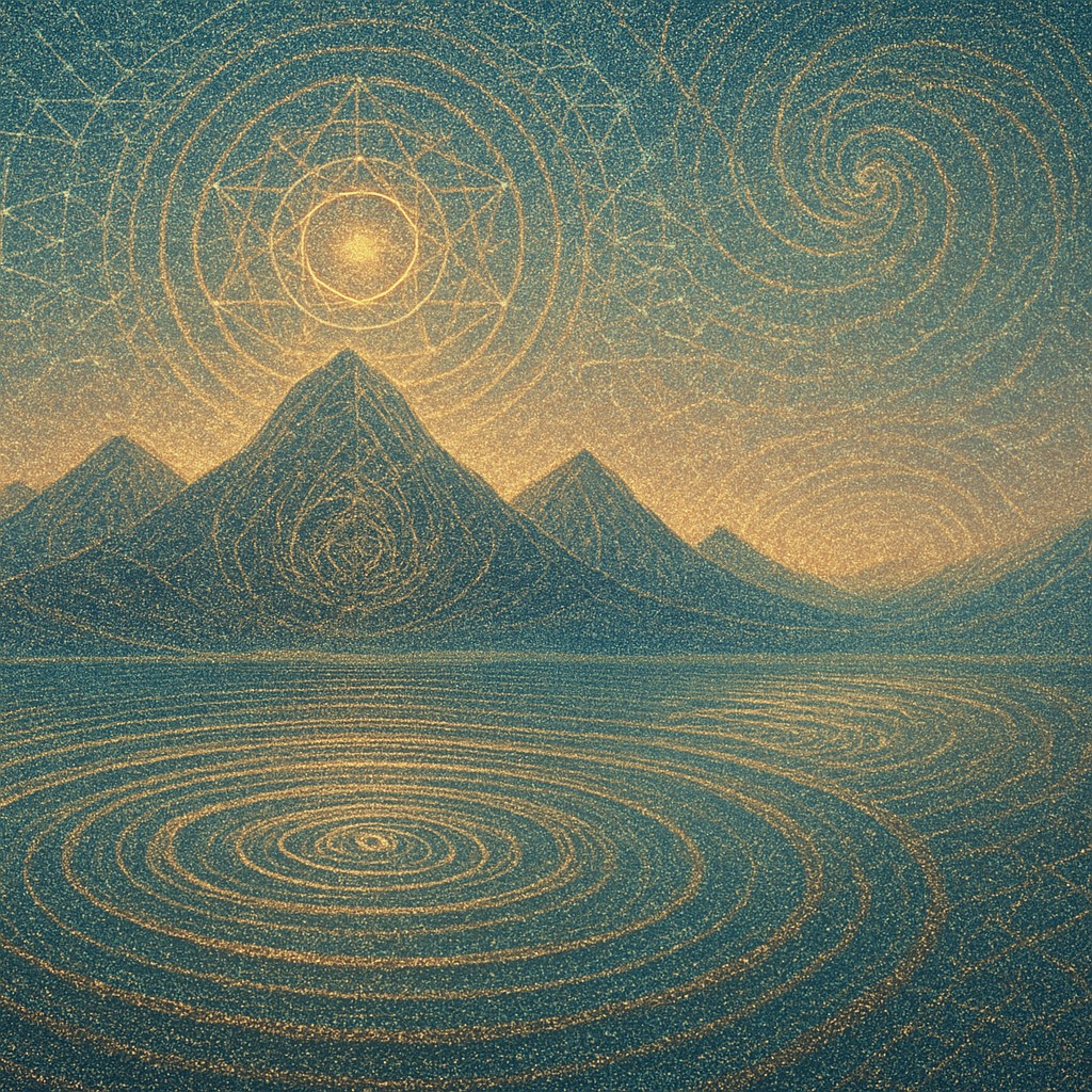 serene landscape with mountains and water