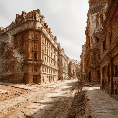 Land Art Style Style Transfer Example
