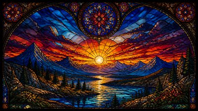 sweeping panoramic landscape with a dramatic sky