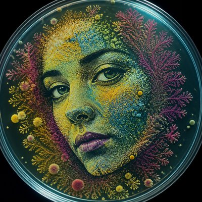 Bacteriological Agar Art example