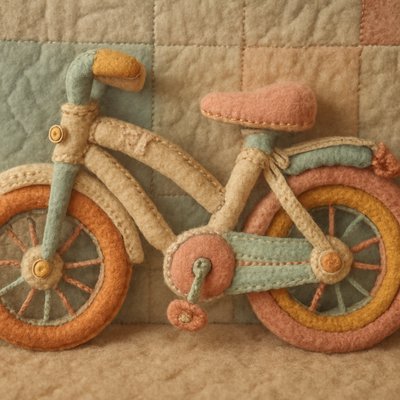 bicyle resting against a wall